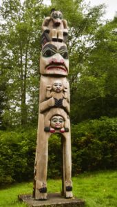 Native Alaskan totem poles