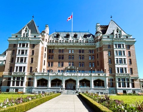 Outside view of The Fairmont Empress hotel