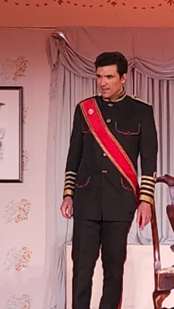 Man performing as Count Almaviva in the Marriage of Figaro
