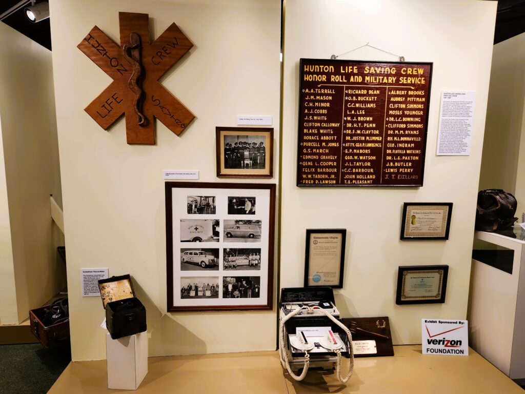 A medical display in Roanoke's African-American museum.