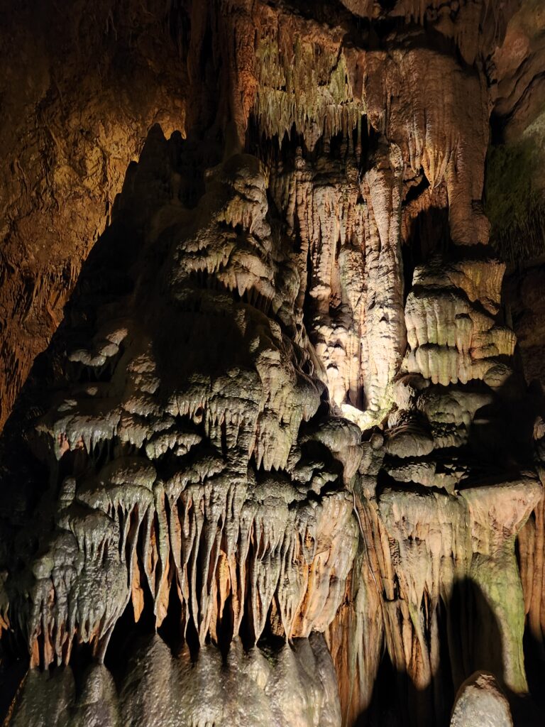 Stalagtites in the Dixie Caverns, unbelievably a place discovered by a dog!