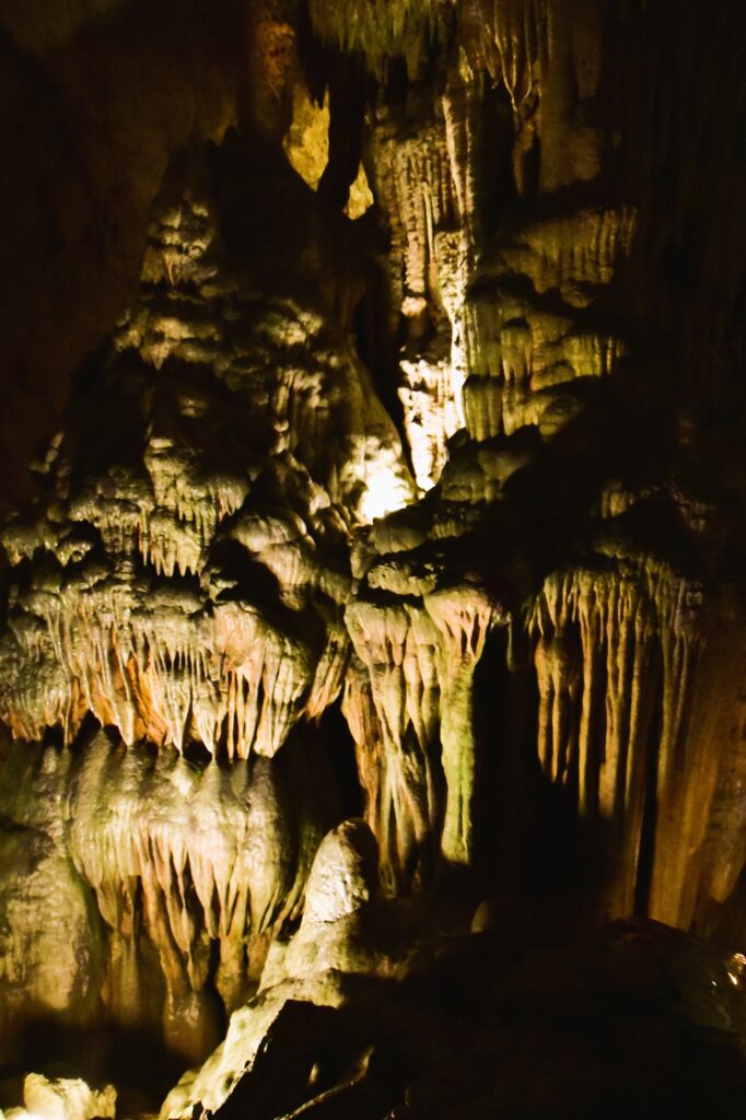 Stalagtites in the Dixie Caverns, unbelievably a place discovered by a dog!