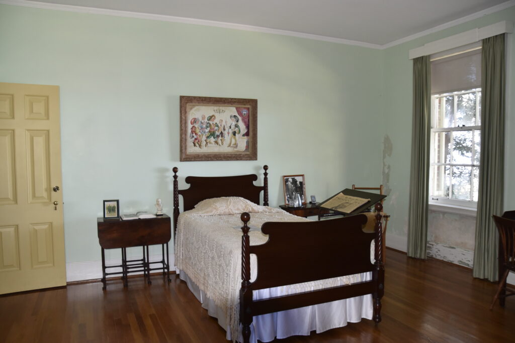 Period bedroom with single bed.