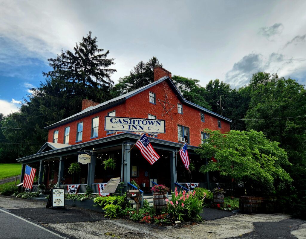 Four-story brick Inn on the road passing through Cashtown, Pennsylvania,