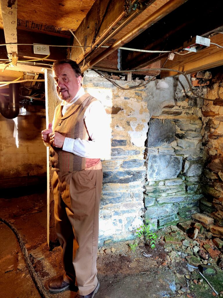 Basement surgical rooms at the Cashtown Inn a fresh spring still flows in the corner.
