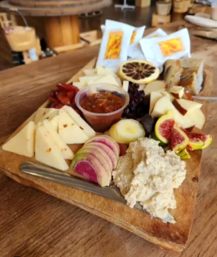 12 Ultimate Eating Stops in Buena Park and Santa Ana 1 A beautiful fruit and cheese board at Alta Baja Market.