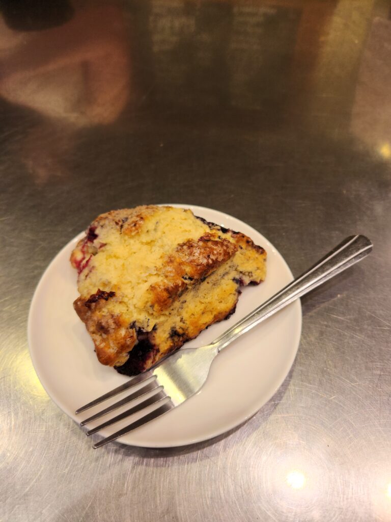 Spend 11 Awesome Days in the Willamette Valley 36 One Marionberry scone on a plate.