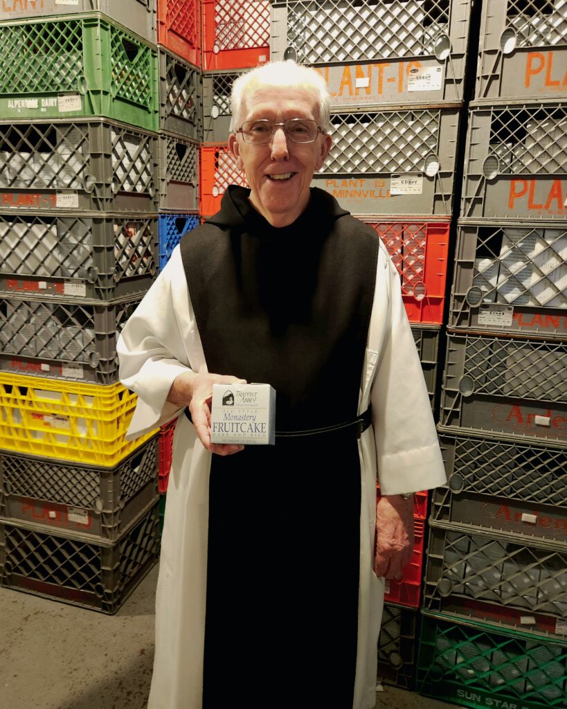 26 Sensational Must-Visit Oregon Wineries in the Willamette Valley 5 Trappist Monk with box of fruitcake.