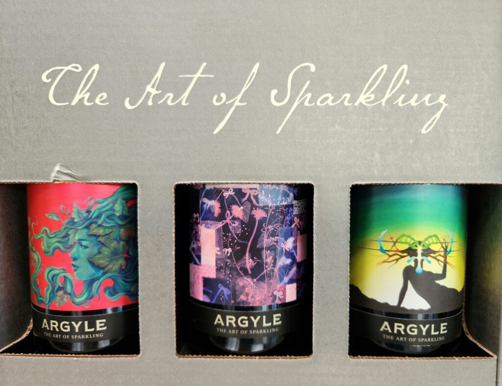 26 Sensational Must-Visit Oregon Wineries in the Willamette Valley 56 A set of three artistic labels for Argle wines.