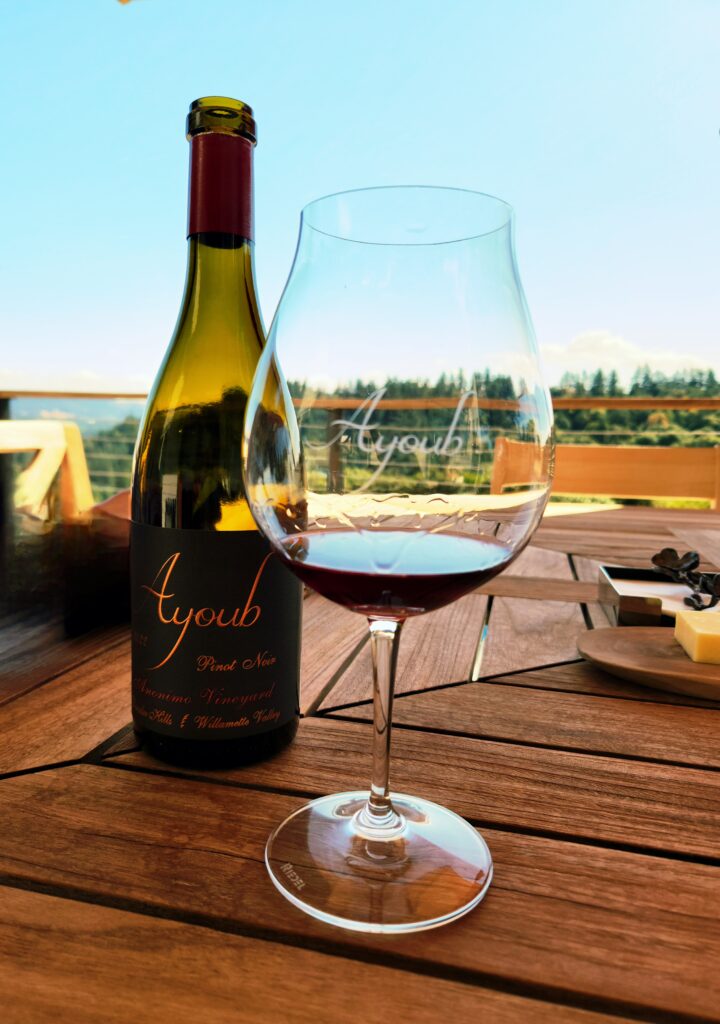 26 Sensational Must-Visit Oregon Wineries in the Willamette Valley 54 A rich red wine in the Ayoub wine glass.