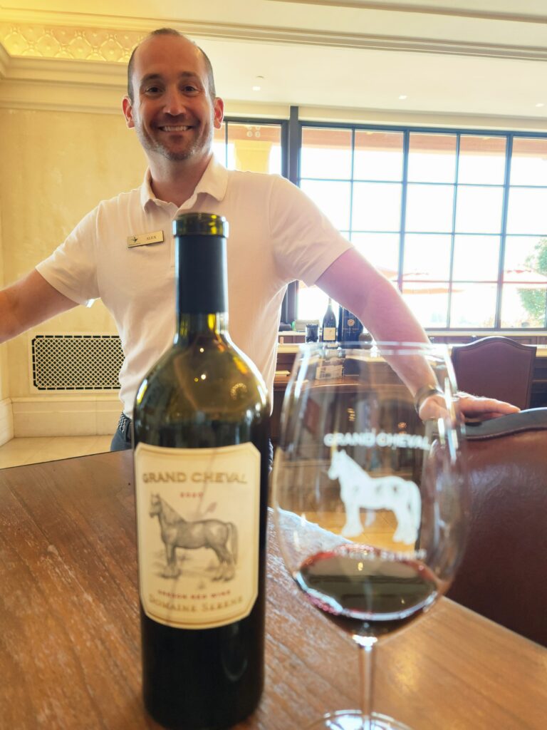 26 Sensational Must-Visit Oregon Wineries in the Willamette Valley 49 The red blend called Grand Cheval in bottle and glass.