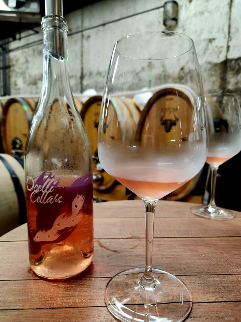 26 Sensational Must-Visit Oregon Wineries in the Willamette Valley 35 A bottle and glass of rose wine.