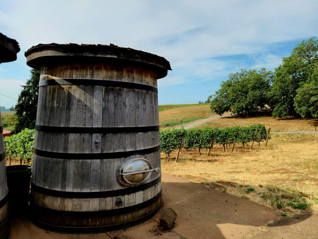 26 Sensational Must-Visit Oregon Wineries in the Willamette Valley 89 A vintage grape crusher.
