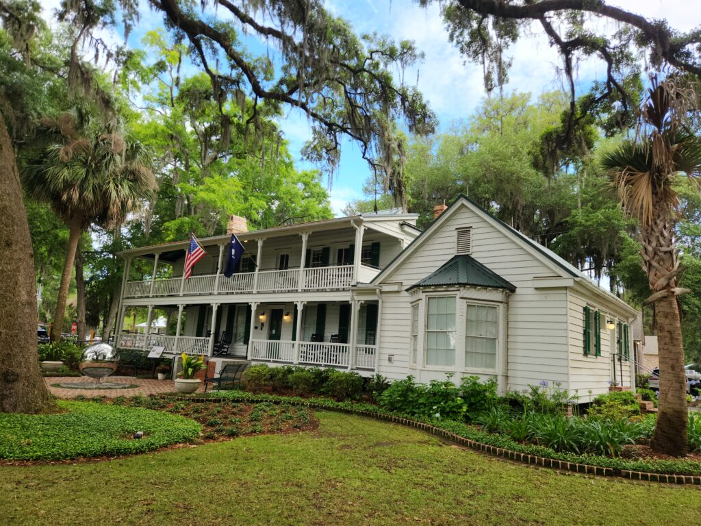2 Islands, a Lighthouse, & Secret Magic of the Lowcountry 53 Long white home renovated into a welcome center.