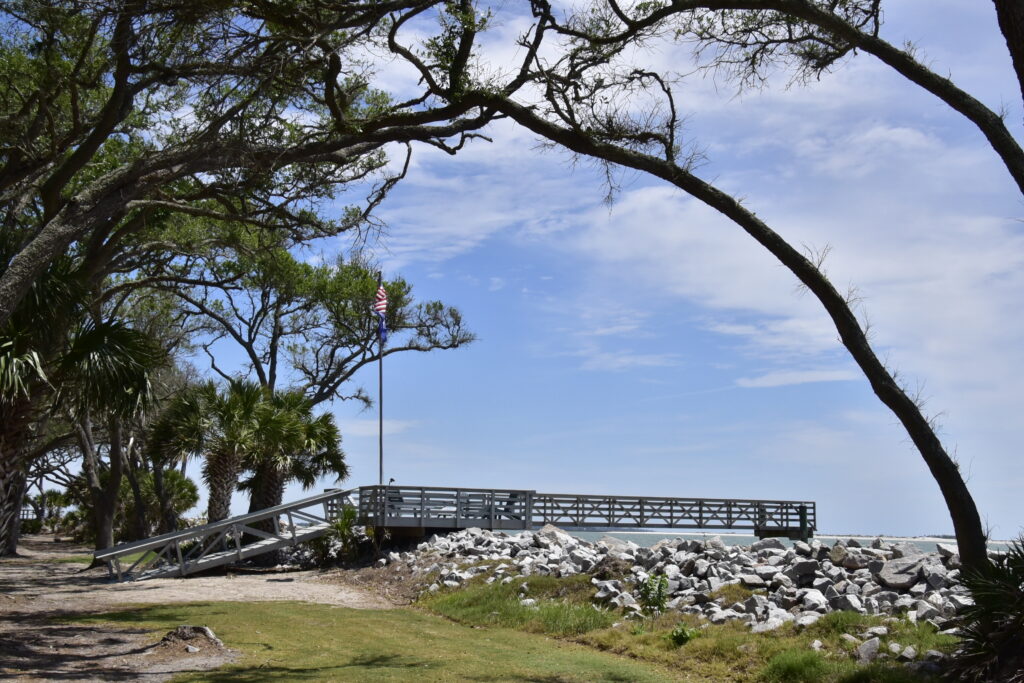2 Islands, a Lighthouse, & Secret Magic of the Lowcountry 28 The pier and sundeck on the water at Turner House.