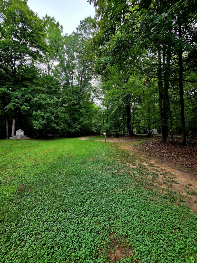 Greensboro: Big, Unexpected Adventures From 1781 Battlefield to Jeansboro 14 The original roadbed where Greene's Militia rebels marched toward Cornwallis